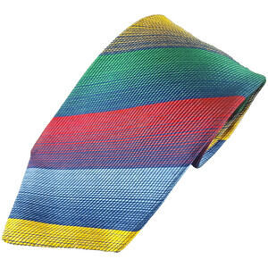 Bullock & Jones Vintage Necktie Multicolor Striped Silk Made in England Classic
